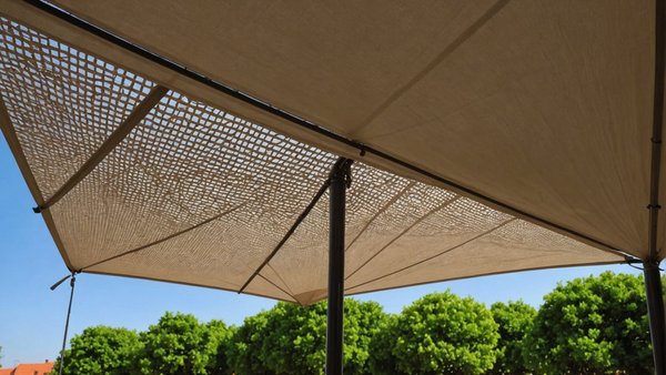 Voile d'ombrage triangulaire en mesh : élégance et protection